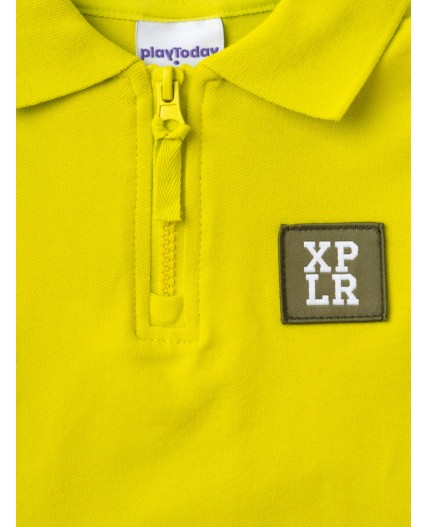 Джемпер трикотажный с воротником поло для мальчиков light green