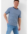 Фуфайка трикотажная для мужчин (футболка) white, dark blue, light blue