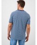 Фуфайка трикотажная для мужчин (футболка) white, dark blue, light blue