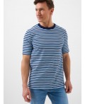 Фуфайка трикотажная для мужчин (футболка) white, dark blue, light blue