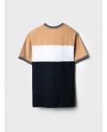Фуфайка трикотажная для мужчин (футболка) white, dark blue, beige