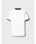 Джемпер трикотажный с воротником поло для мужчин white, dark blue