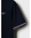 Джемпер трикотажный с воротником поло для мужчин dark blue, white