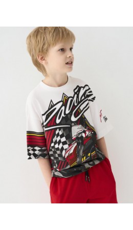 Фуфайка трикотажная для мальчиков (футболка) белый