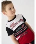 Комплект трикотажный для мальчиков: фуфайка (футболка), брюки black, white, red