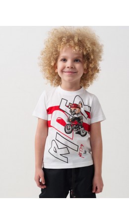 Фуфайка трикотажная для мальчиков (футболка) white