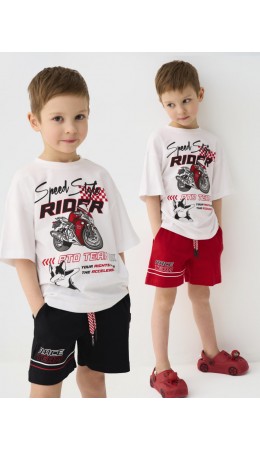 Шорты трикотажные для мальчиков, 2 шт в комплекте black, red