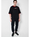 Фуфайка трикотажная для мужчин (футболка) black, red