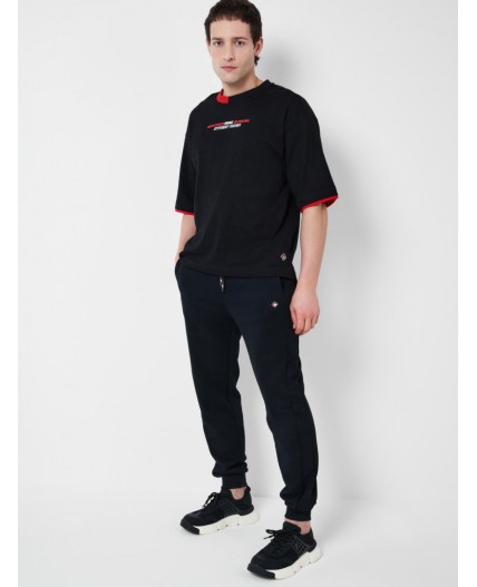 Фуфайка трикотажная для мужчин (футболка) black, red