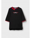 Фуфайка трикотажная для мужчин (футболка) black, red
