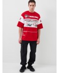 Фуфайка трикотажная для мужчин (футболка) white, red