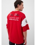 Фуфайка трикотажная для мужчин (футболка) white, red