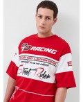 Фуфайка трикотажная для мужчин (футболка) white, red