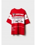 Фуфайка трикотажная для мужчин (футболка) white, red