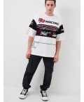 Фуфайка трикотажная для мужчин (футболка) white, black