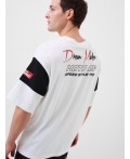 Фуфайка трикотажная для мужчин (футболка) white, black