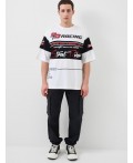 Фуфайка трикотажная для мужчин (футболка) white, black