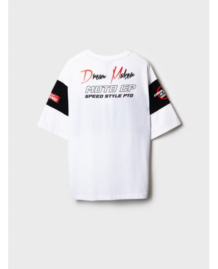 Фуфайка трикотажная для мужчин (футболка) white, black