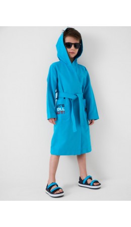 Халат текстильный для мальчиков bright blue