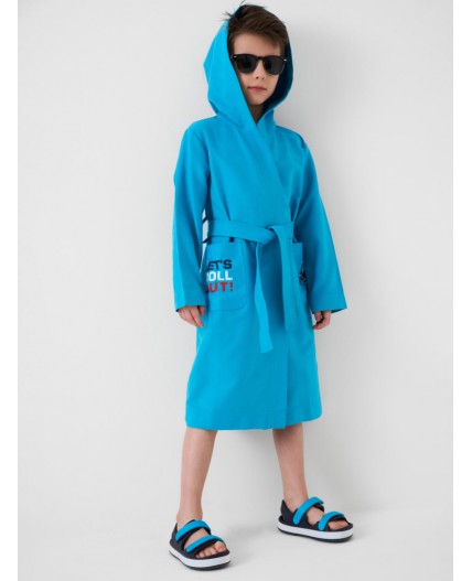 Халат текстильный для мальчиков bright blue