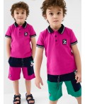 Шорты трикотажные для мальчиков, 2 шт в комплекте dark blue, green, crimson