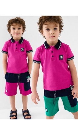 Шорты трикотажные для мальчиков, 2 шт в комплекте dark blue, green, crimson