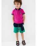 Шорты трикотажные для мальчиков, 2 шт в комплекте dark blue, green, crimson