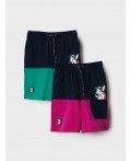 Шорты трикотажные для мальчиков, 2 шт в комплекте dark blue, green, crimson