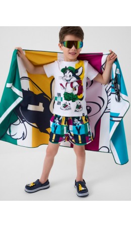 Полотенце текстильное для мальчиков white, green