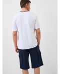 Комплект трикотажный для мужчин: фуфайка (футболка), шорты white, dark blue