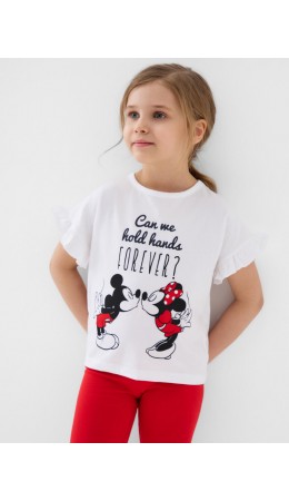 Джемпер трикотажный для девочек (футболка) white