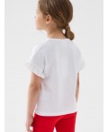 Джемпер трикотажный для девочек (футболка) white