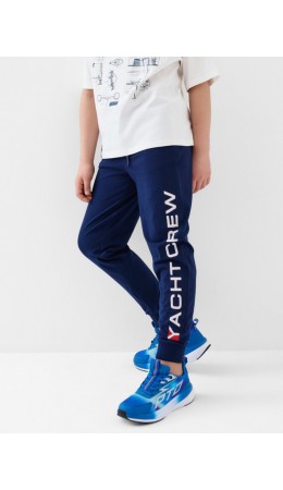 Брюки трикотажные для мальчиков тёмно-синий