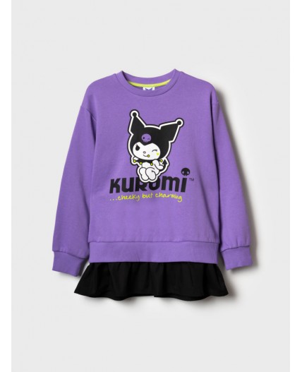 Толстовка трикотажная для девочек сиреневый