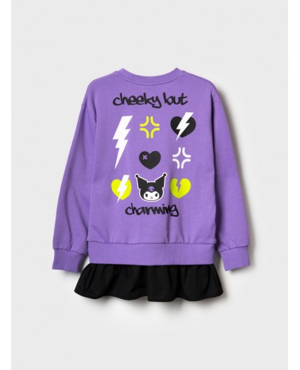 Толстовка трикотажная для девочек сиреневый