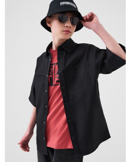 Рубашка текстильная для мальчиков black