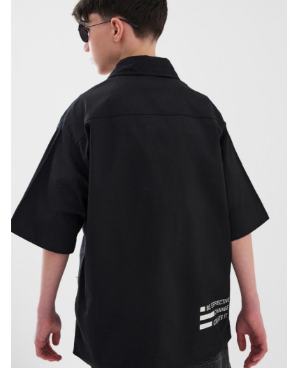 Рубашка текстильная для мальчиков black