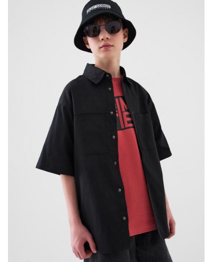 Рубашка текстильная для мальчиков black