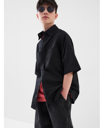 Рубашка текстильная для мальчиков black