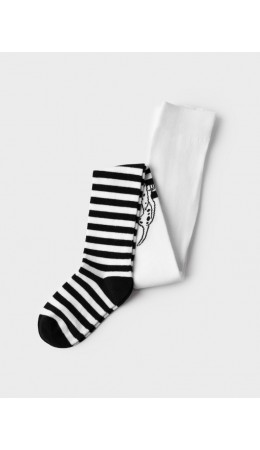 Колготки трикотажные для девочек white, black, crimson
