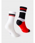 Носки трикотажные для девочек, 2 пары в комплекте black, white, red