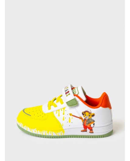 Полуботинки для мальчиков белый,зеленый