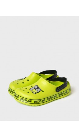 Сабо для мальчиков зеленый,черный