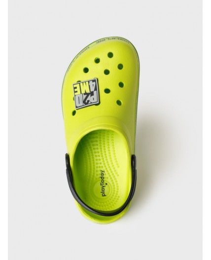 Сабо для мальчиков зеленый,черный