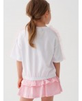 Джемпер трикотажный для девочек (футболка) white