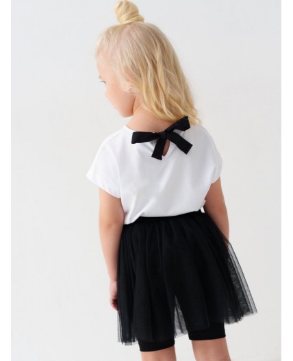 Юбка-легинсы трикотажные для девочек black