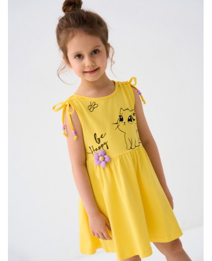 Сарафан трикотажный для девочек yellow