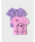 Фуфайка трикотажная для девочек (футболка), 2 шт в комплекте pink, lilac