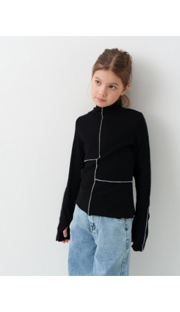 Водолазка трикотажная для девочек black