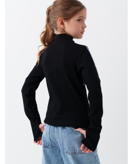 Водолазка трикотажная для девочек black